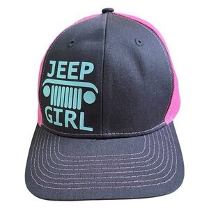 Jeep Girl‎ Black and Pink Baseball Trucker Hat Cap OS